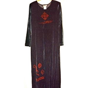 EUC Vintage Nina Piccalino Painted Velvet Maxi
